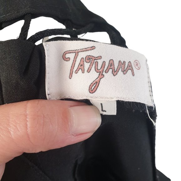 Tatyana | Size L | Black Designer Fit & Flare 50s Vintage Style Dress - Picture 12 of 13